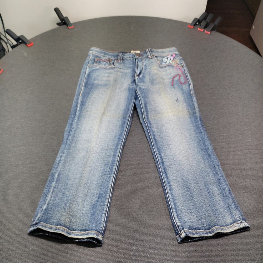Request Denim Original Jean Womens/Juniors 31 Bootcut Blue Y2K Bling Flap Pocket